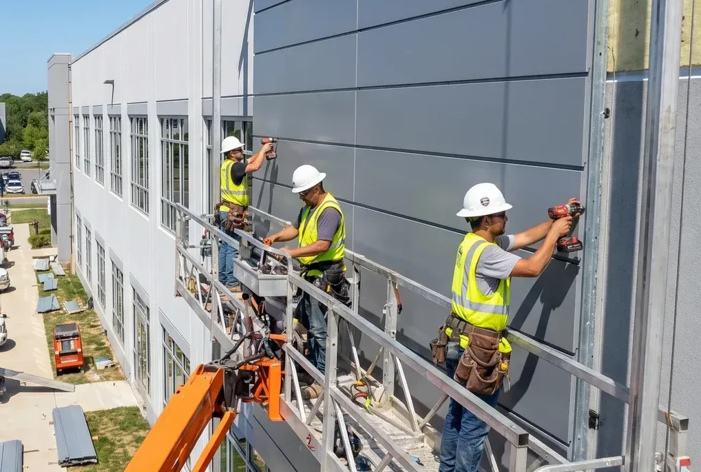 valley exteriors appleton wi commercial siding install